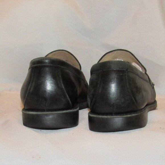 Johnston & Murphy Ainsworth Black Leather Loafers Size 9 M Sheepskin Interior - Picture 3 of 12